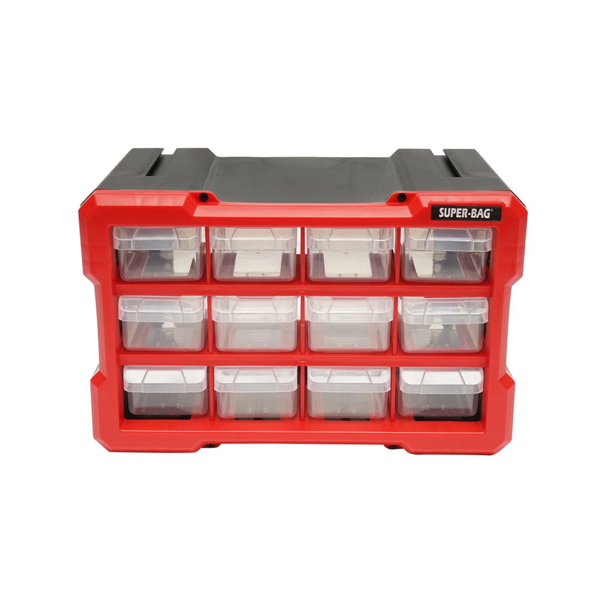 Cutie depozitare portocalie din plastic modulara, 12 sertare 158x266x170mm Breckner Germany